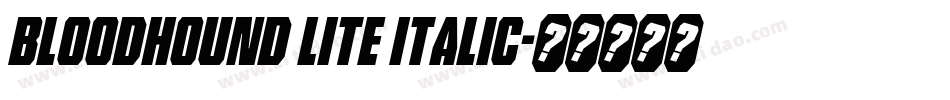 Bloodhound Lite Italic字体转换